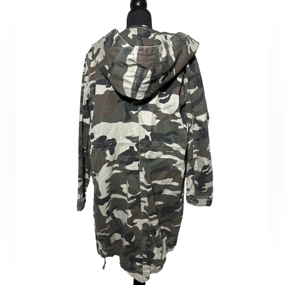 Cookie Couture Hooded Camo Zip Front Jacket Size Med NWT Utility Cargo Military - Picture 5 of 8
